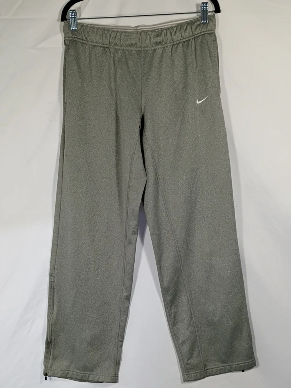 EUC Nike Gray Side Zip Sweatpants Mens Size Medium Athleisure Lounge Athletic